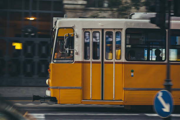 istock Tram on Liberty Bridge in Budapest 1334335588