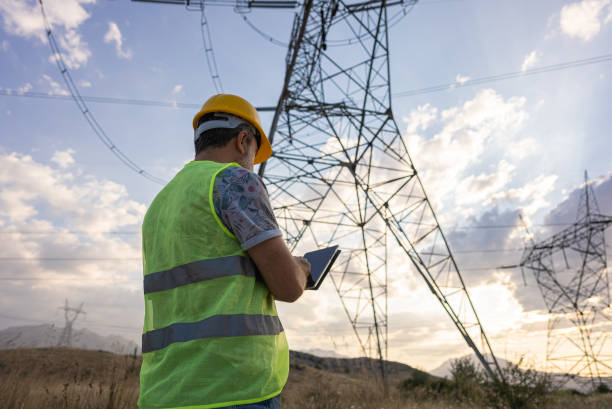 istock Engineers in front of power plant using digital tablet 1334339043