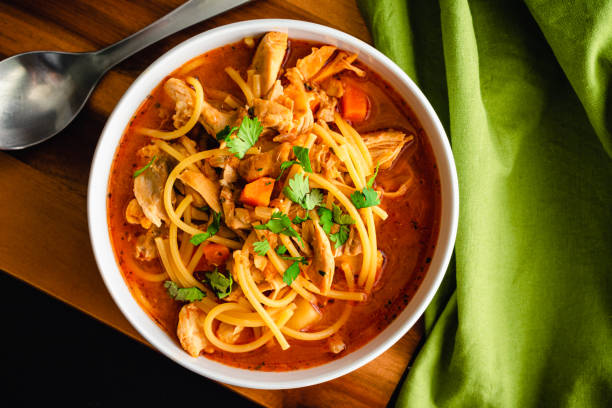 istock Cuban Style Chicken Noodle Soup Garnished with Cilantro 1334343157