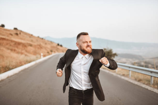 istock Male Storming Out From His Wedding And Getting Away From It All 1334343205
