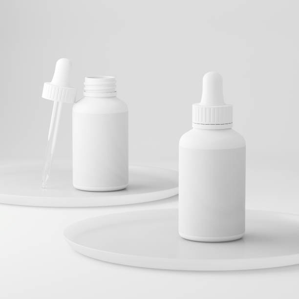 istock 3d illustration beautiful flat lay serum vape liquid dropper minimal white rose background 1334344511