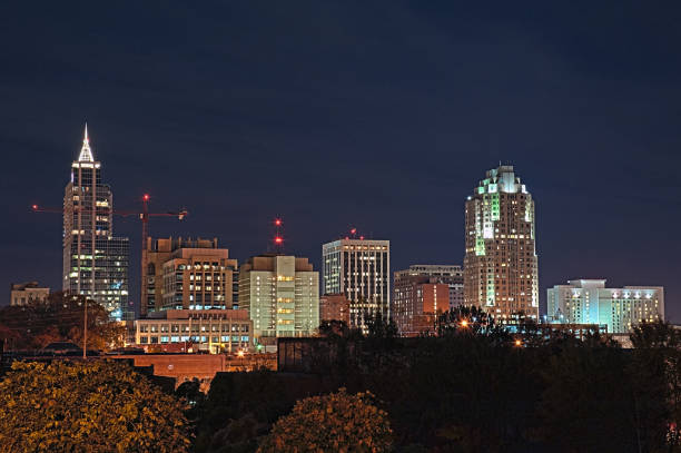 istock Raleigh Skyline at Night HDR 1334355598