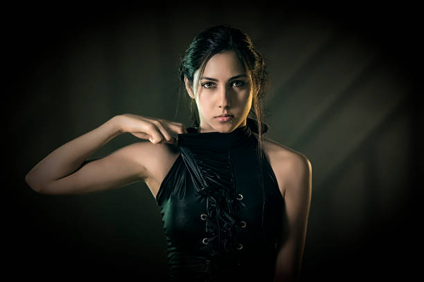 istock Cold and serious expression of beautiful young girl. 1334361510