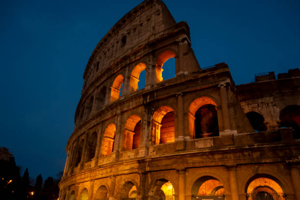 istock Rome Italy ancient structure colosseum at dusk 1334366221