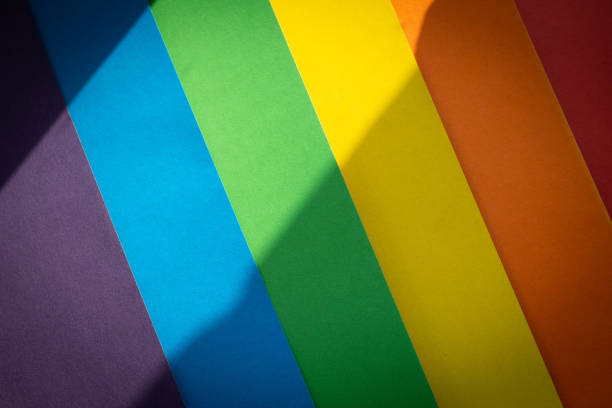 istock Lgbt flag. Rainbow background. Multicolored flag close up. 1334368222
