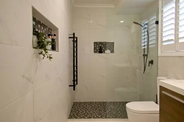 Photo of Ensuite bathroom - selective focus