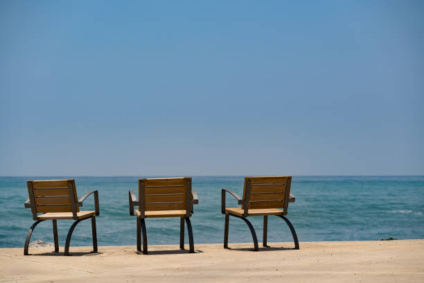 summer chairs view of sea and sky