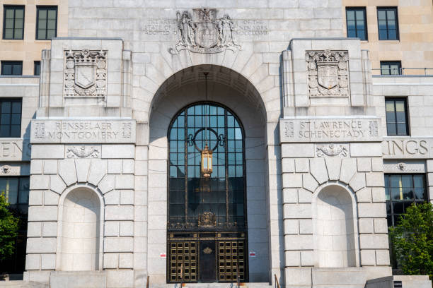 istock Facade of Alfred E. Smith State Office Building in downtown Albany 1334374848