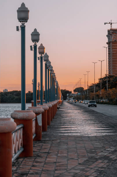 Sunset in Recife downtown stock photo