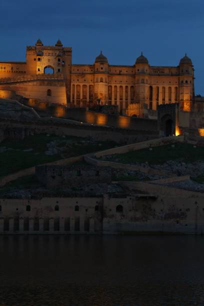 Bitter Fort Amer fort Jaipur Rajasthan famous for its architecture and majestic size amber fort stock pictures, royalty-free photos & images