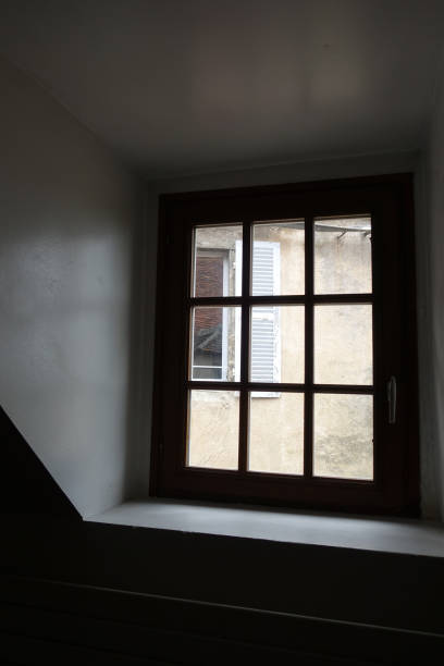 istock Small paned roof window  Country house interior 1334376435