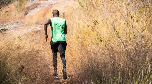 istock African man trail running on the mountain in summer day 1334377455