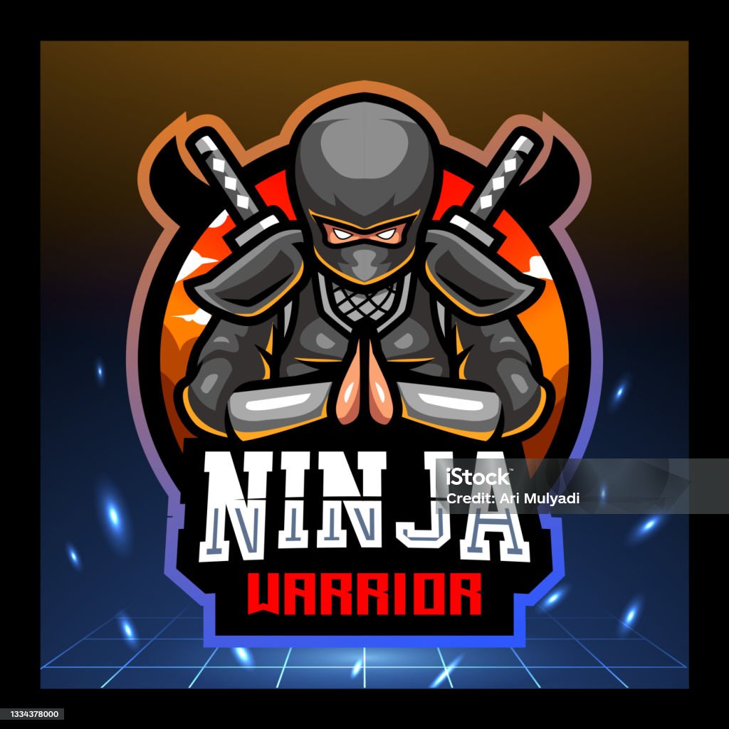 Ninja Warrior Mascot Esport Logo Design Stock Illustration ...