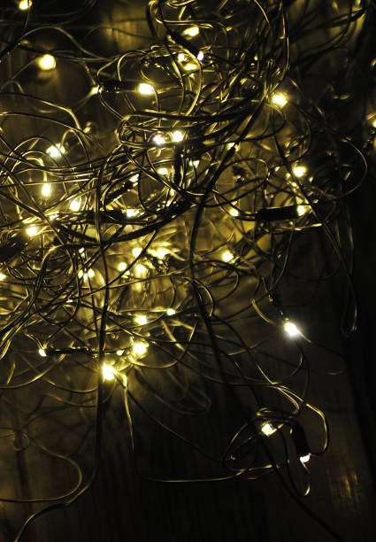 istock Defocused  festive christmas background. Golden chrismas light. 1334378067