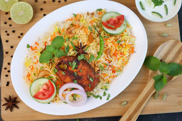 istock Fish biryani. Spicy and delicious Malabar biryani or Hydrabadi biryani, Dum Biriyani 1334383307