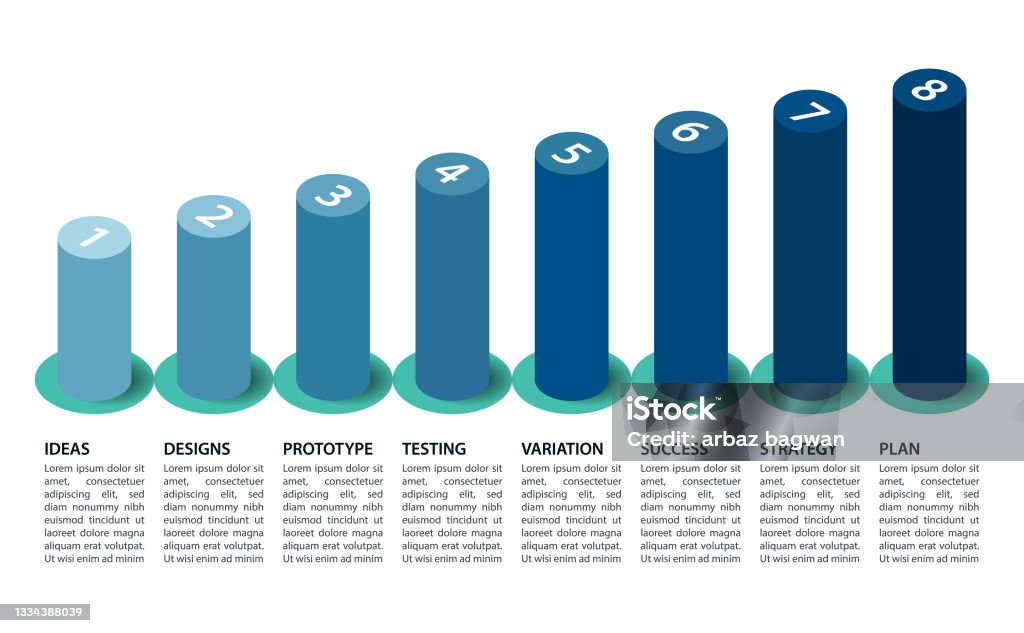 Bar Graph Steps Graph Bar Chart 8 Steps Infographic Stock Illustration - Download Image ...