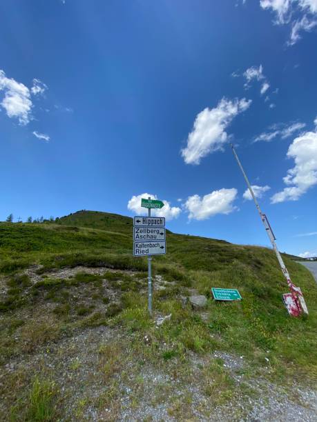 Zillertaler Höhenstrasse between Ried Hochzillertal and Hippach Tirol in summer in the Zillertal Summer in Europe zillertaler alps stock pictures, royalty-free photos & images