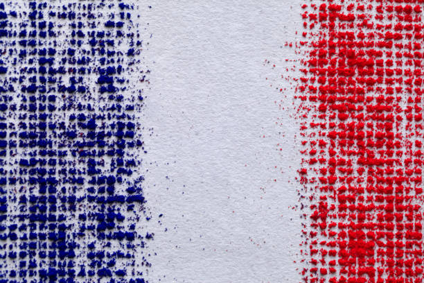Patriotic Red White and Blue Drawing in Chalk. Canon 5DMkii Lens EF100mm f/2.8L Macro IS USM ISO 400