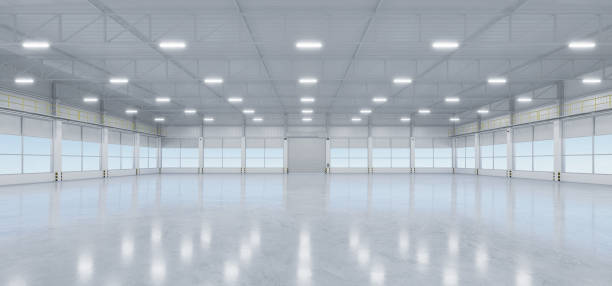 istock 3D Industrial building warehouse interior 1334396383