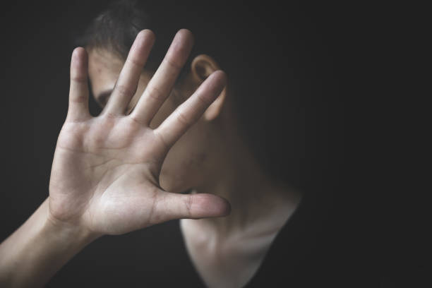 woman bondage image blur , stop violence against women, international women's day - agressão imagens e fotografias de stock