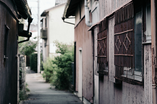 Suburban alley landscape , Japanese old house