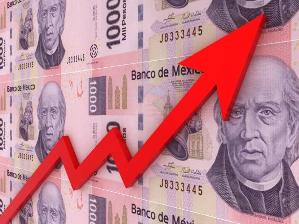istock Mexican money peso growth chart graph investment 1334408804