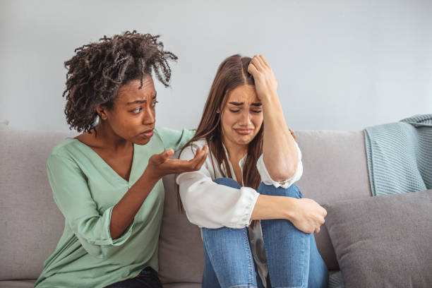 istock Friend trying to calm down her friend. 1334410418