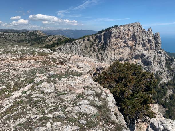 istock Landscape with mountain peaks and rocks 1334410648