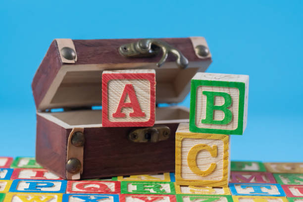 istock A, B, and C wooden block with treasure box 1334410699