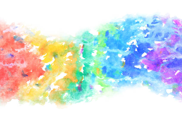 istock abstract rainbow color line, natural watercolor texture background, vector illustration, new year image 1334411697