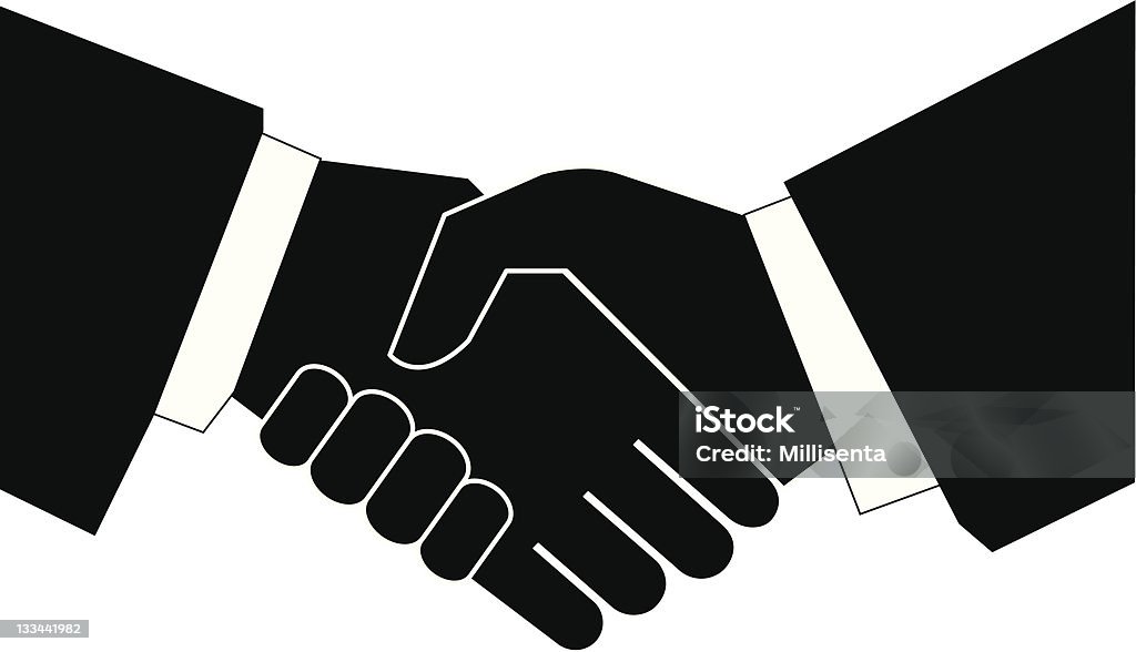 handshake di affari-vettoriale - arte vettoriale royalty-free di Accordo d'intesa