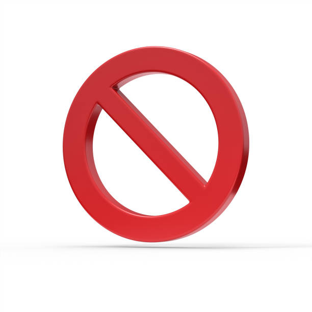 istock 3d render of a forbidden sign not allowed 1334419979