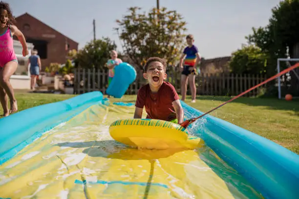 Photo of Playing on the Slip n Slide