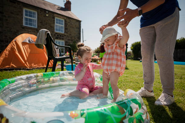 istock Paddling Pool in the Garden 1334424783