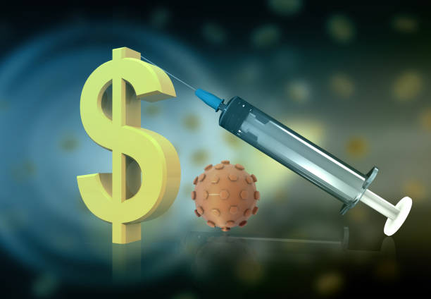 istock Dollar symbol with Coronavirus vaccine 1334425100