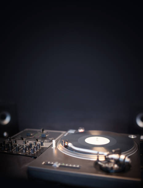 istock Listening the music. Copy space 1334429917