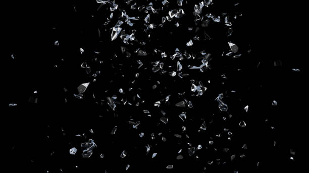 istock Glass debris in 3d rendering isolated design Premium Psd 1334432267