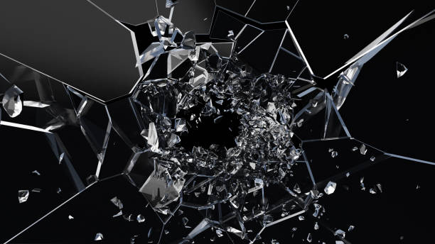 istock Glass debris in 3d rendering isolated design Premium Psd 1334432290