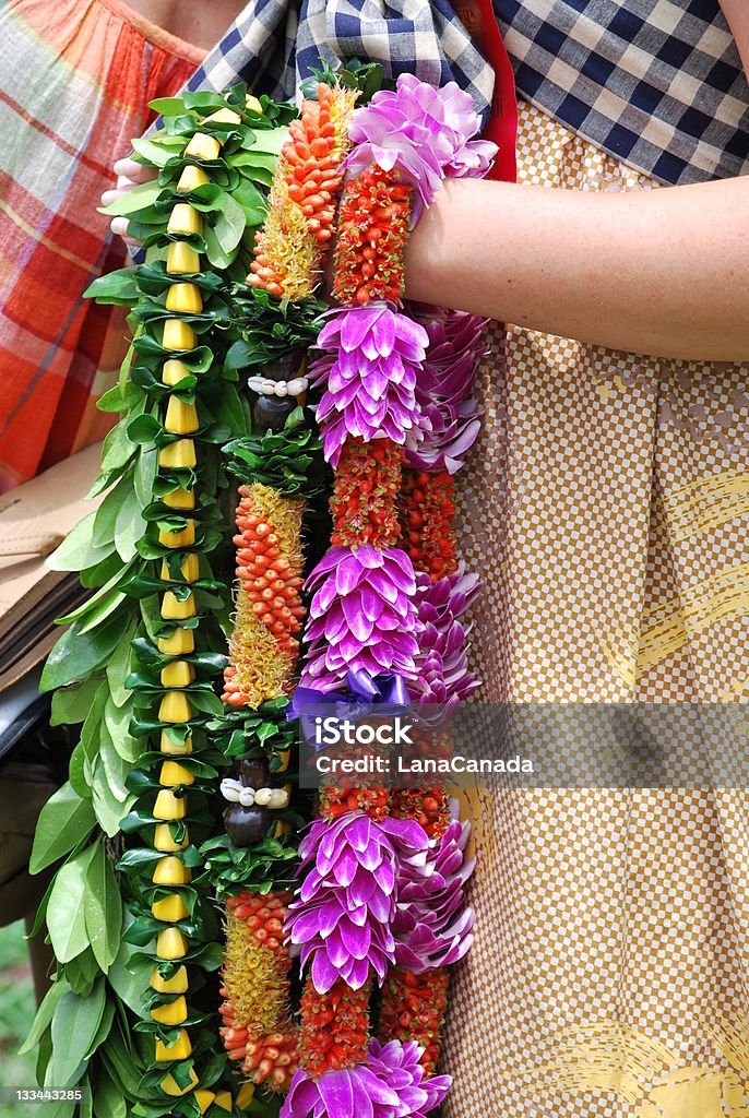 Leis hawaïens traditionnels. - Photo de Collier de fleurs libre de droits