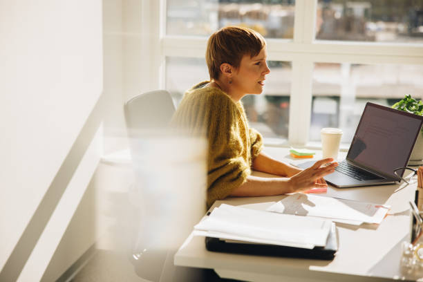 istock Businesswoman at her workplace 1334433315