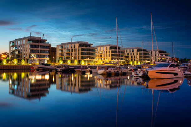 istock Marina in Gdynia with modern architecture at dusk 1334433580