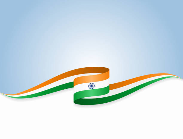 ilustraciones, imágenes clip art, dibujos animados e iconos de stock de bandera india ondulada fondo abstracto. ilustración vectorial. - indian flag