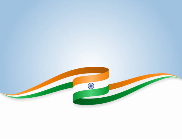 ilustrações de stock, clip art, desenhos animados e ícones de indian flag wavy abstract background. vector illustration. - indian flag illustrations