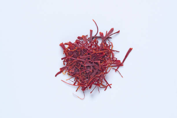 istock Saffron or Kesar spice from the filaments that grow inside the flower, Crocus sativus, Satara, Maharashtra India 1334434735
