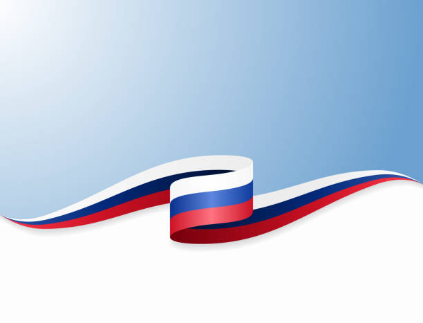 Russian flag wavy abstract background. Vector illustration. Russian flag wavy abstract background layout. Vector illustration. russia flag stock illustrations