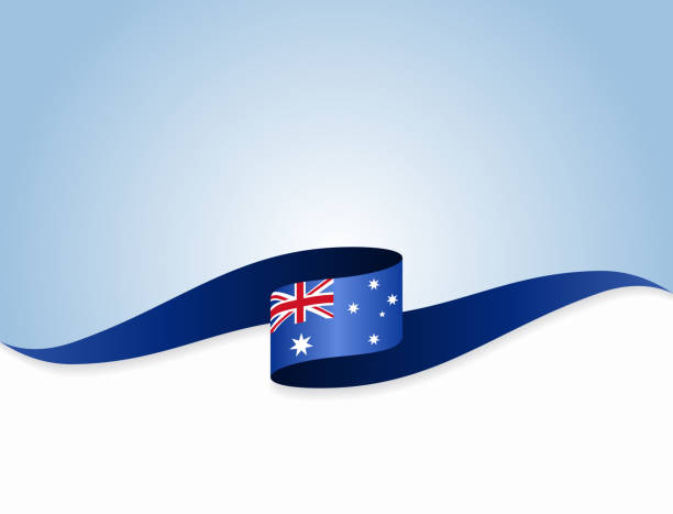 illustrations, cliparts, dessins animés et icônes de drapeau australien ondulant fond abstrait. illustration vectorielle. - australian flag