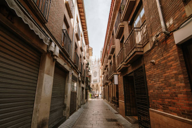istock Street in Leon, Spain 1334442347
