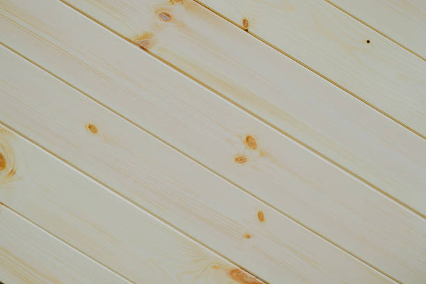 natural pine wood background - veneer plank pine floor imagens e fotografias de stock