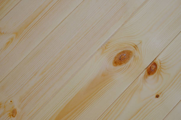 natural pine wood background - veneer plank pine floor imagens e fotografias de stock