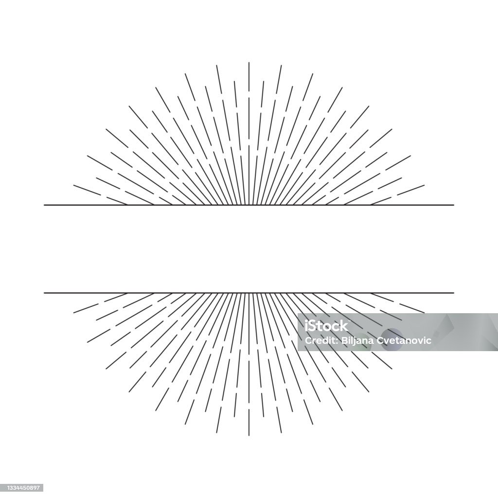 Sun Rays Frame Image Sun Rays Stock Illustration - Download Image Now - Art, Beauty, Black ...